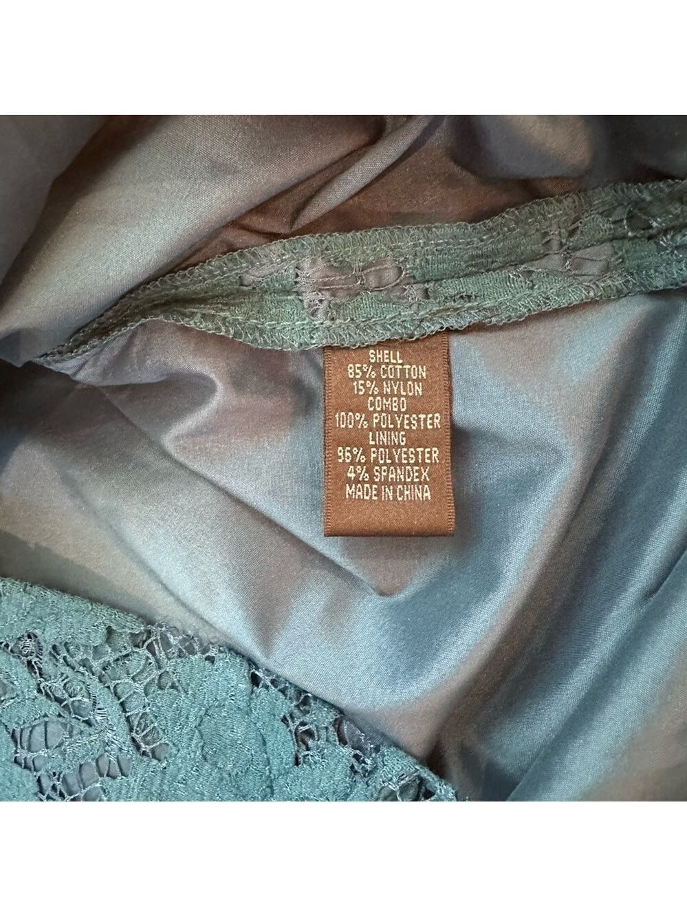 Adrianna Papell Blue Lace Dress Size 4 - Picture 7 of 8